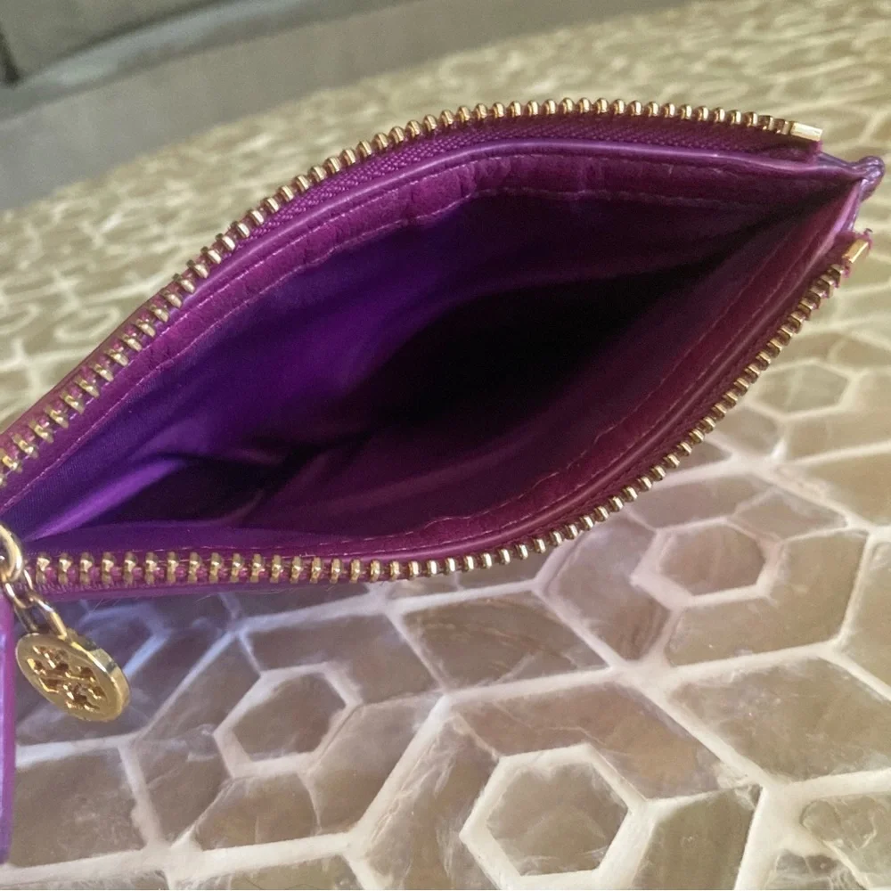 LIKE NEW!  Tory Burch Priscilla calf hair pouch in fuchsia purple
